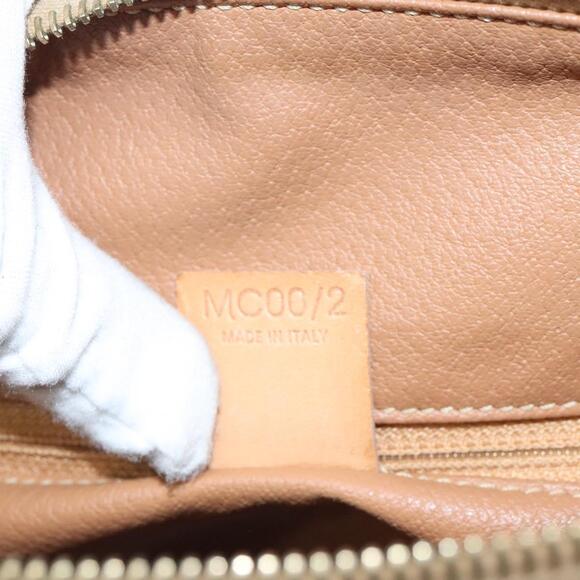 CELINE Macadam Canvas Shoulder Bag Pvc Leather Beige Gold - Picture 13 of 13